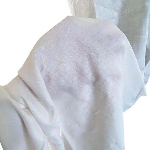 Andie Barreta Coconut Off White Linen Rayon Slip Midi Dress Sz M NWT - Picture 6 of 12